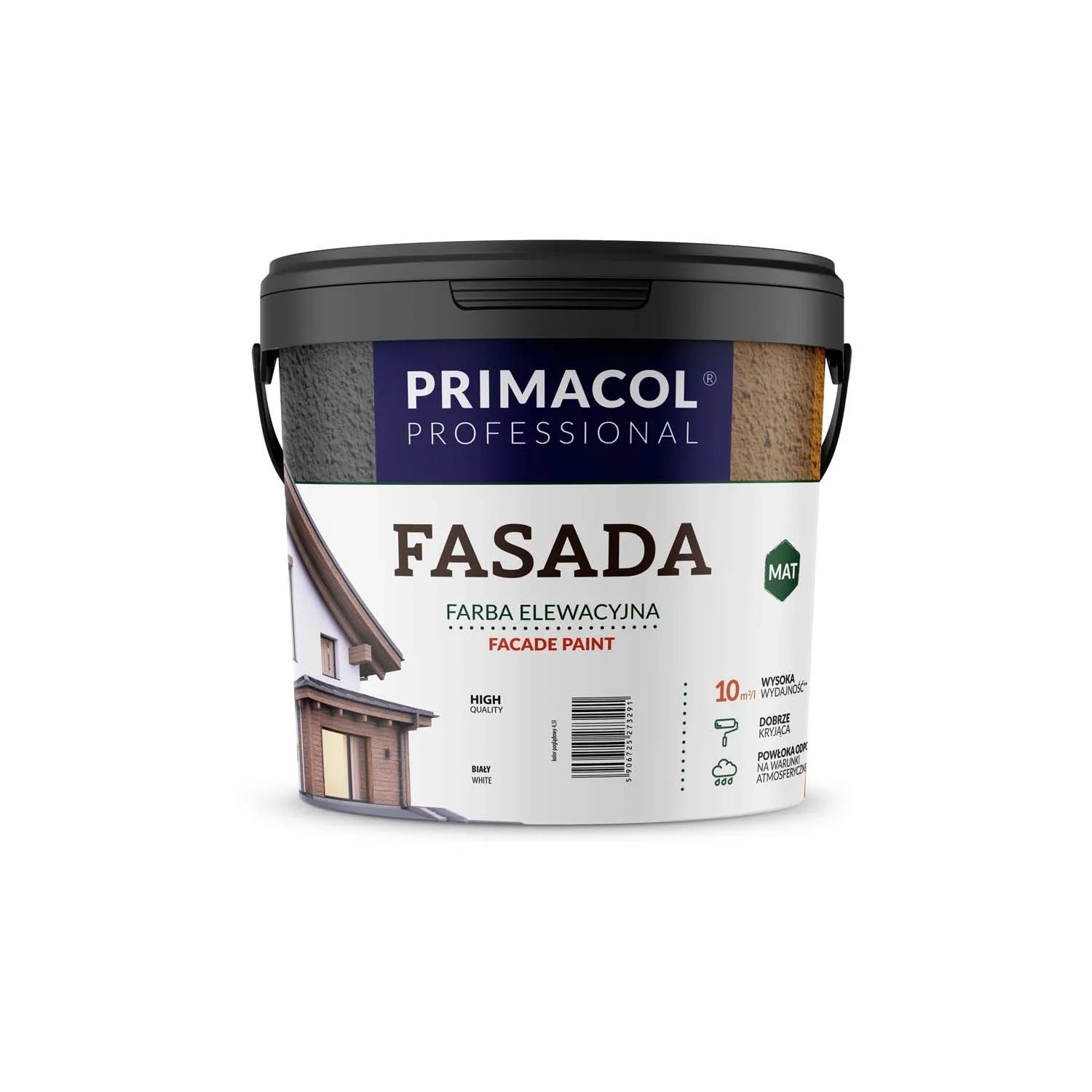 Farba Primacol Fasada biały 4,5 l