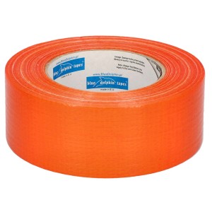 Pomarańczowa taśma klejąca Blue Dolphin Tapes, rolka.