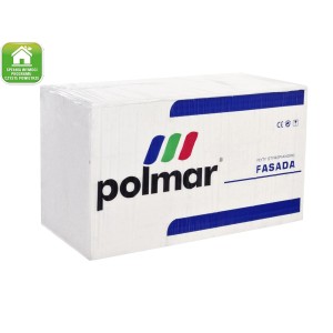 Opakowane płyty styropianowe fasadowe Polmar.