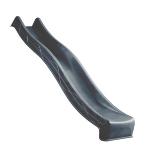 Szara zjeżdżalnia dla dzieci na plac zabaw lub do ogrodu.