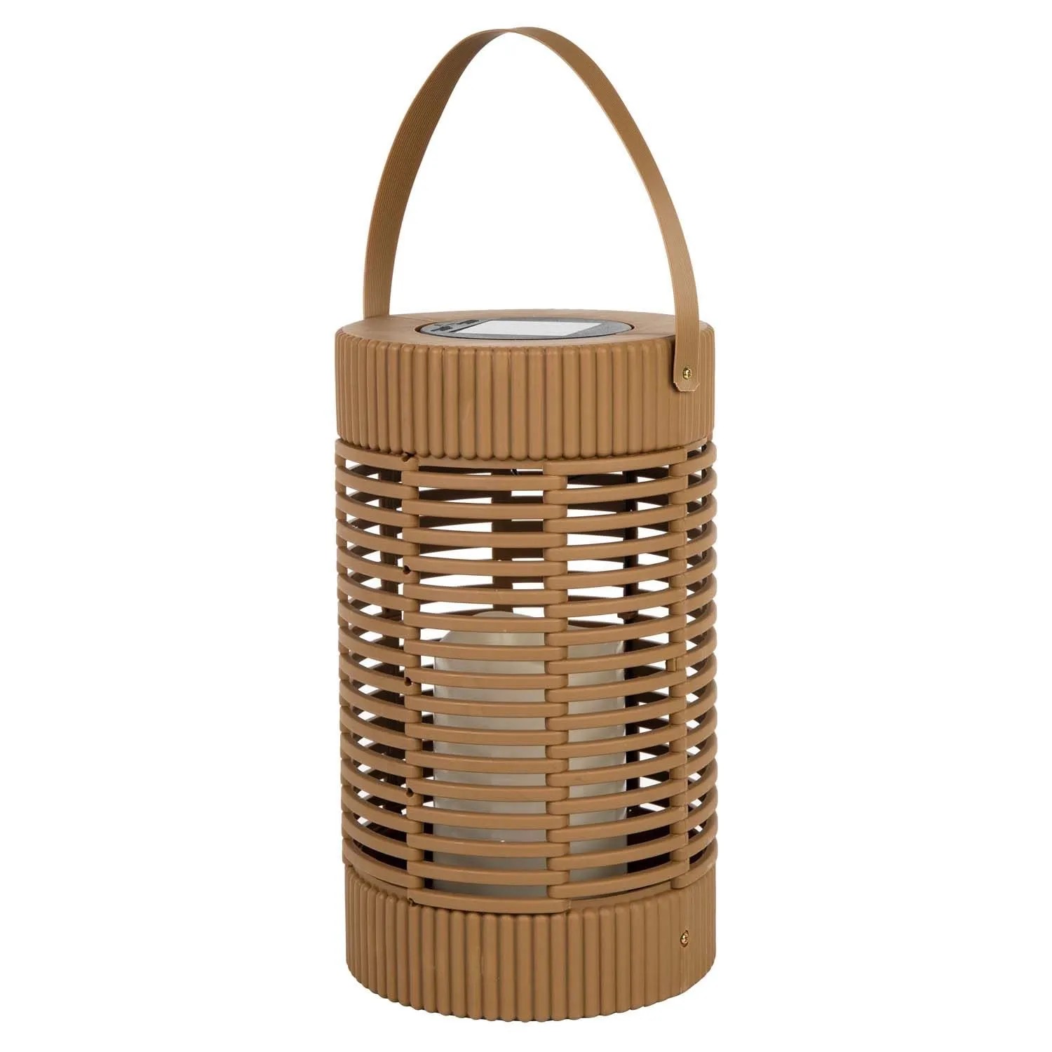 4iQ Latarenka solarna RATTA 1xLED brązowa