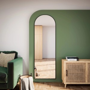 Lustro Pastille Cut Czarne Bez led 140x60