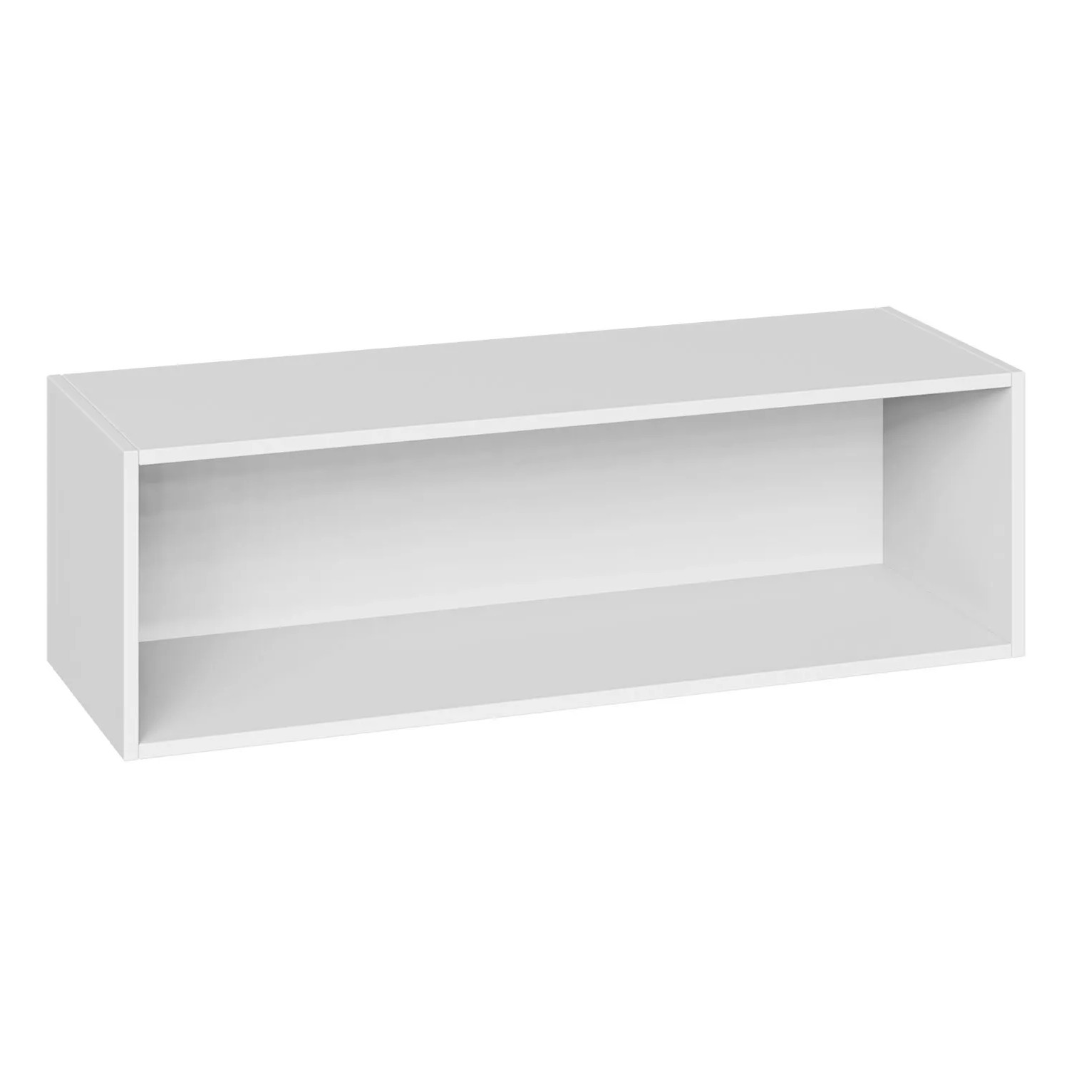 Nadstawka biała 100 x 32 x 35 cm Garderoby/Szafy Modułowe