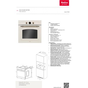 t.b.t. Piekarnik do zabudowy w stylu retro.