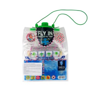 Bezzapachowa pułapka na muchy Fly In do zawieszenia, idealna do zwalczania owadów.