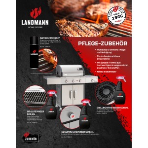 Landmann Grillrostreiniger 500 ml do pielęgnacji rusztu. Akcesoria do grilla dla czystych rusztów.