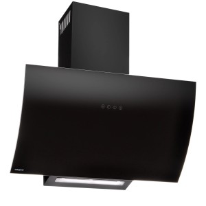 Czarny okap ścienny (t.b.t.).