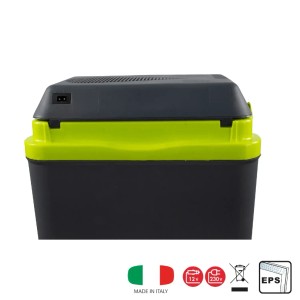 Akcesorium kempingowe t.b.t. w kolorze szarym i zielonym.