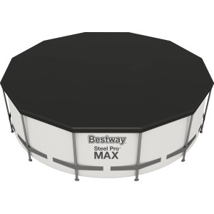 Pokrywa basenu Bestway Flowclear, PVC, czarna, Ø 366 cm na basenie