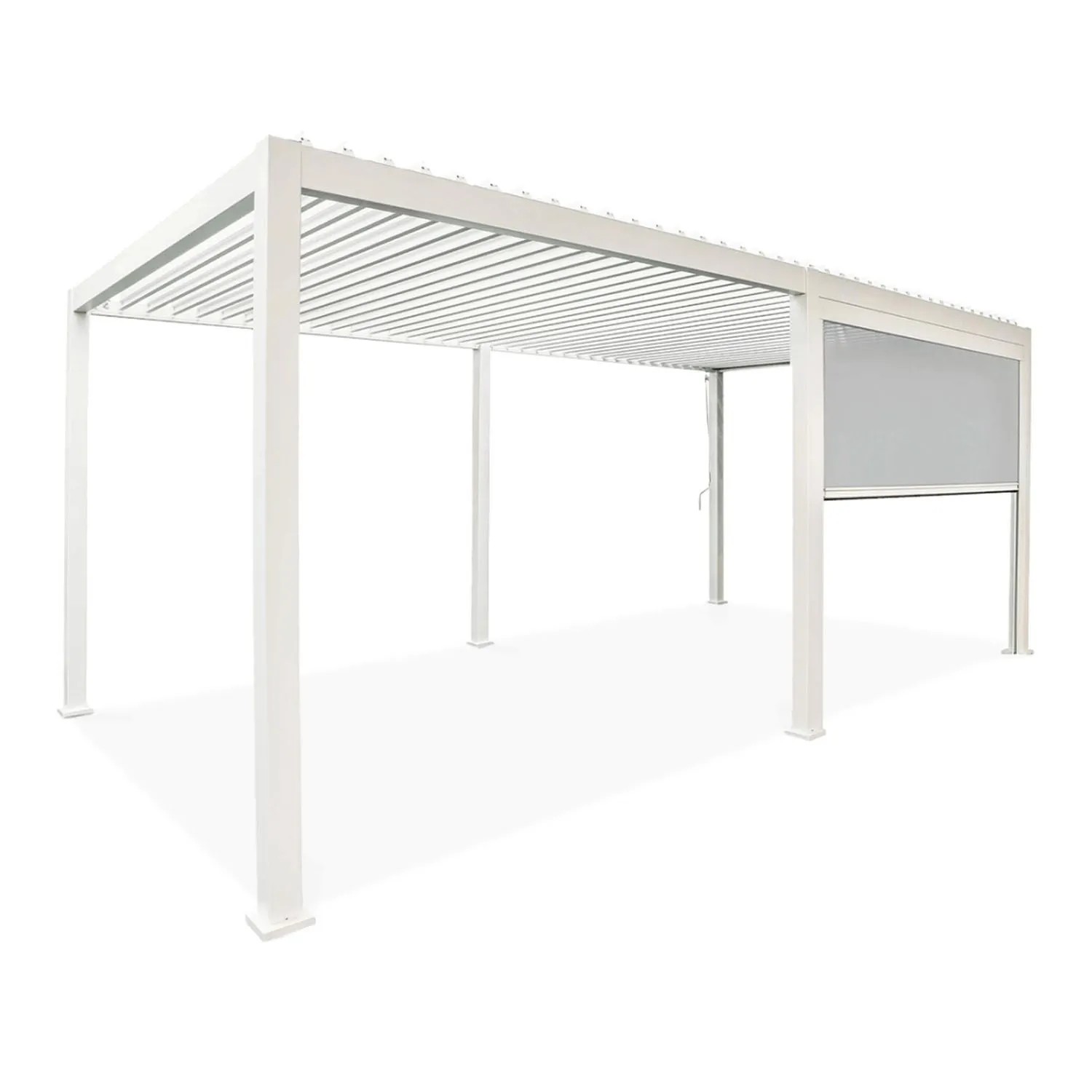 GUTROOF Roleta opuszczana do pergoli Premium White 4 m