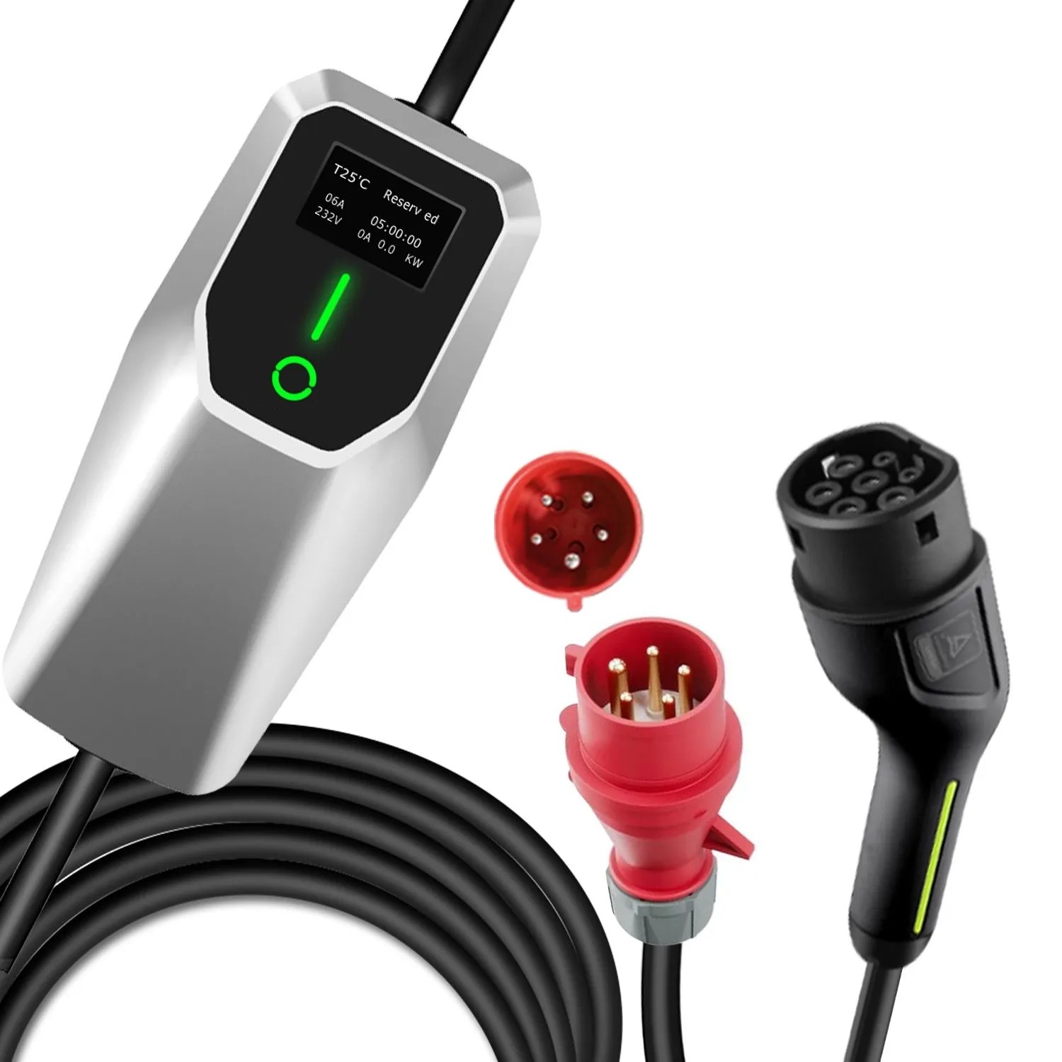 Junsun Typ 2 Kabel Ładujący 11 kW Ładowarka EV Trójfazowy CEE 16A 4 m