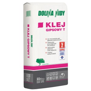 Klej gipsowy Dolina Nidy T, worek 22,5 kg do akcesoriów gipsowo-kartonowych.