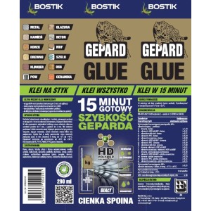 Tuba kleju Bostik Gepard do różnych materiałów.