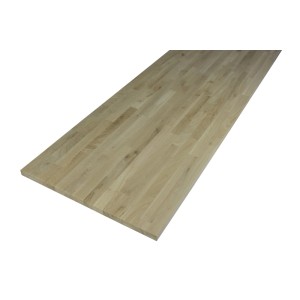 Jasny drewniany blat kuchenny, zbliżenie na strukturę drewna.