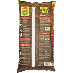 Compo Sana Ziemia do bonsai, opakowanie 5 litrów. Specjalna ziemia do bonsai pokojowych i ogrodowych.