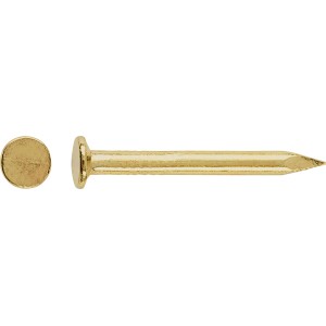 Gwoździe tapicerskie LUX, mosiądzowane, 20 mm, 100 sztuk, do obić meblowych i dekoracji.