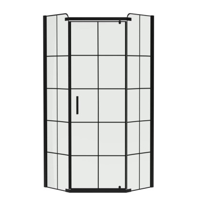 SIGNIKA Kabina prysznicowa 80 pięciokątna czarna