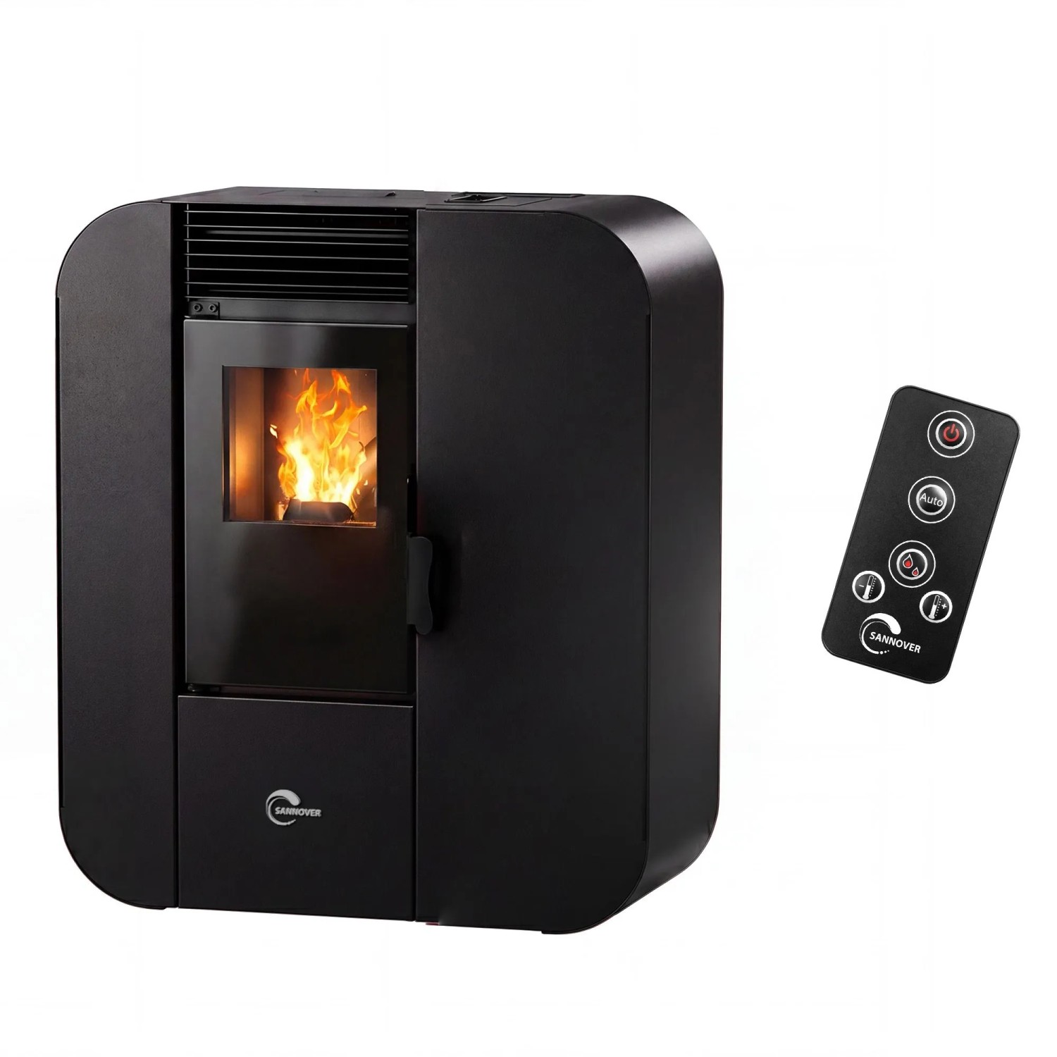 Sannover Piec na pelety Slim Astral 9,4 kW Czarny