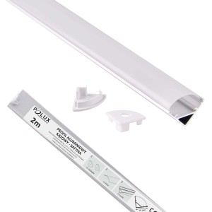 Profil LED t.b.t., aluminiowy, z zaślepkami do taśm LED.
