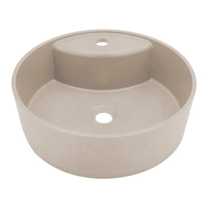 Kuchinox Umywalka Cliff okrągła granitowaryf beżowa 43x43x14,2