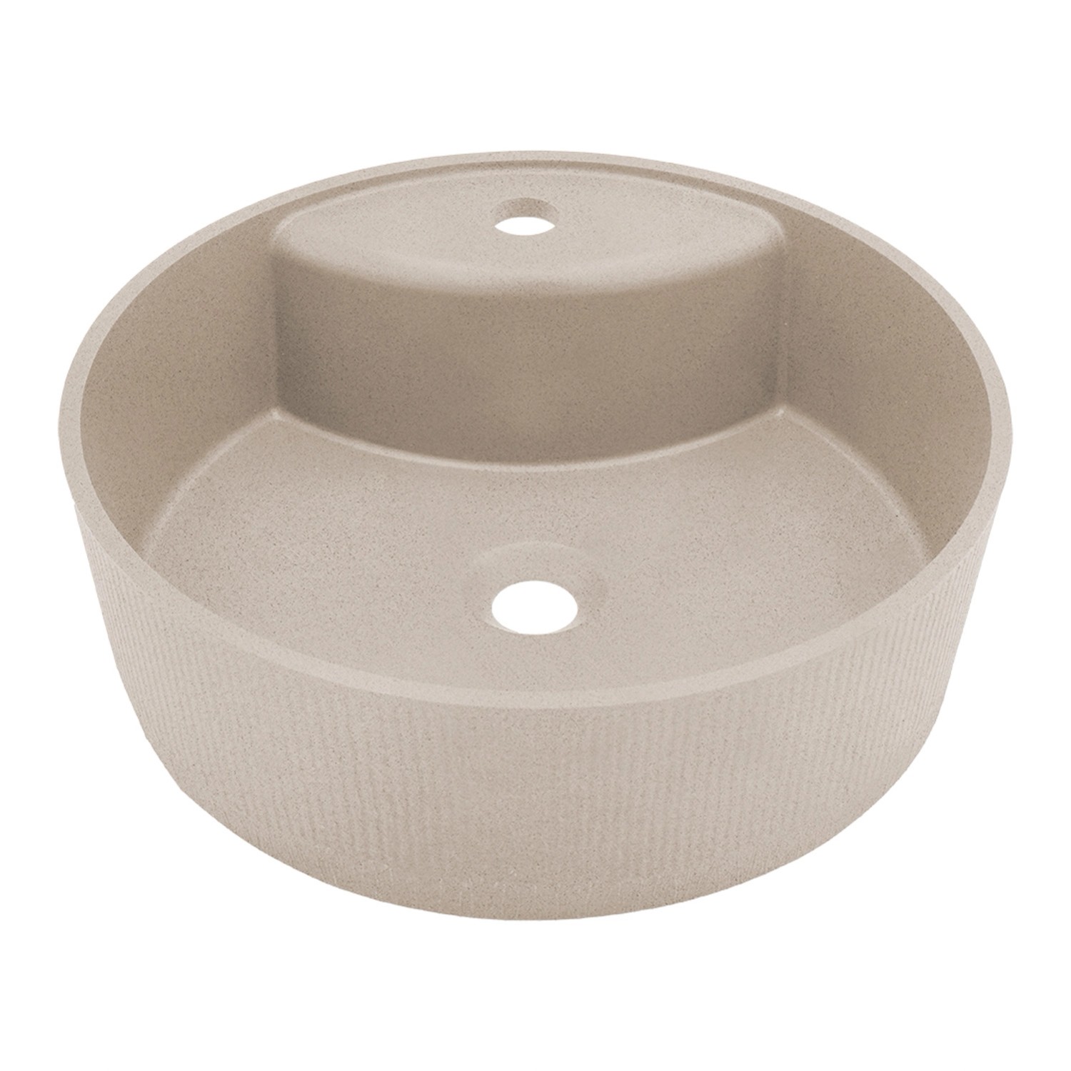 Kuchinox Umywalka Cliff okrągła granitowaryf beżowa 43x43x14,2
