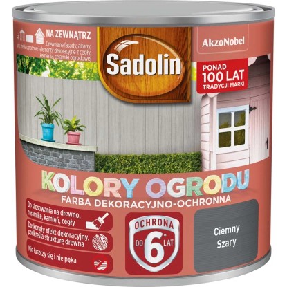 Sadolin Kolory ogrodu Ciemny szary 250 ml