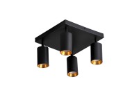 Goldlux Lampa sufitowa MARIBEL 4xGU10 czarno-złota Goldlux Lampa sufitowa MARIBEL 4xGU10 czarno-złota