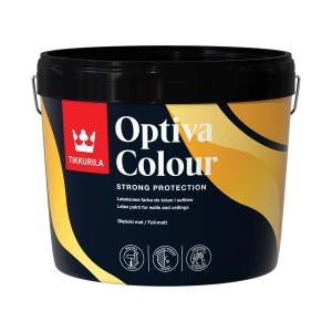 Wiadro farby do wnętrz Tikkurila Optiva Colour do ścian i sufitów.