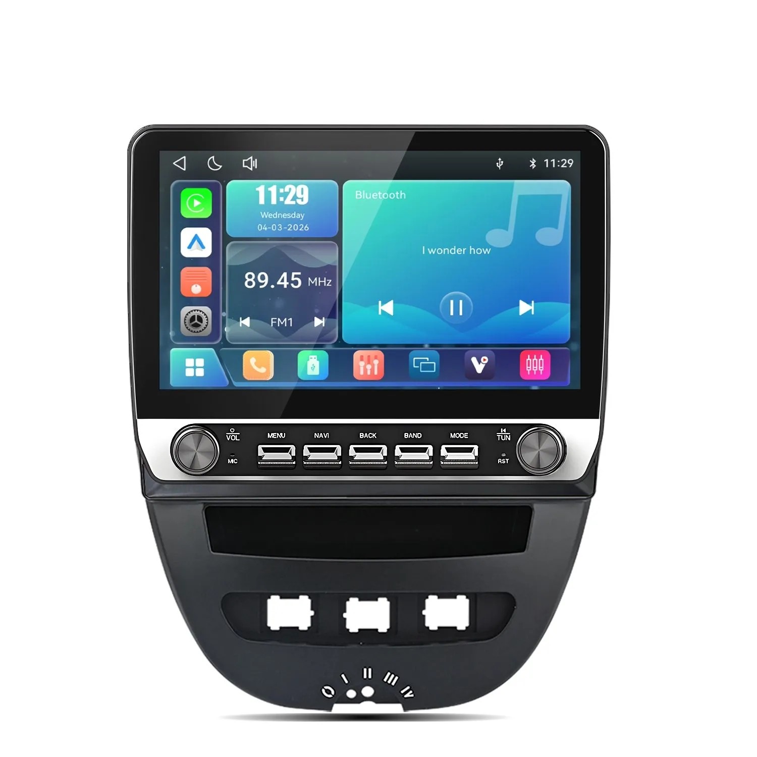 Junsun Radio Samochodowe Do Peugeot 107 2005-2014 Citroen C1 2005-2014 Linux Z Pokrętłem