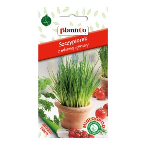 Zdjęcie opakowania nasion szczypiorku marki Plantico.