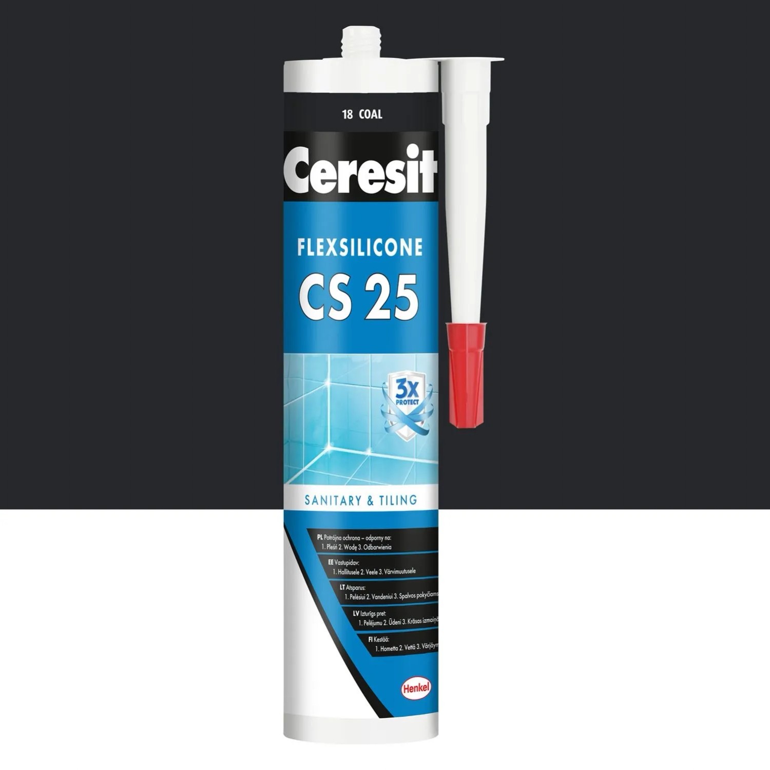 Cersit Silikon sanitarny CS 25 coal 280 ml
