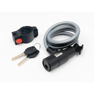 Zapięcie rowerowe t.b.t. z uchwytem i kluczami.