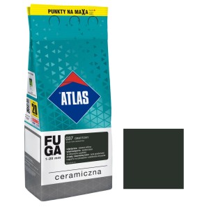 ATLAS Fuga Grafit 037 w worku z próbką koloru do płytek.