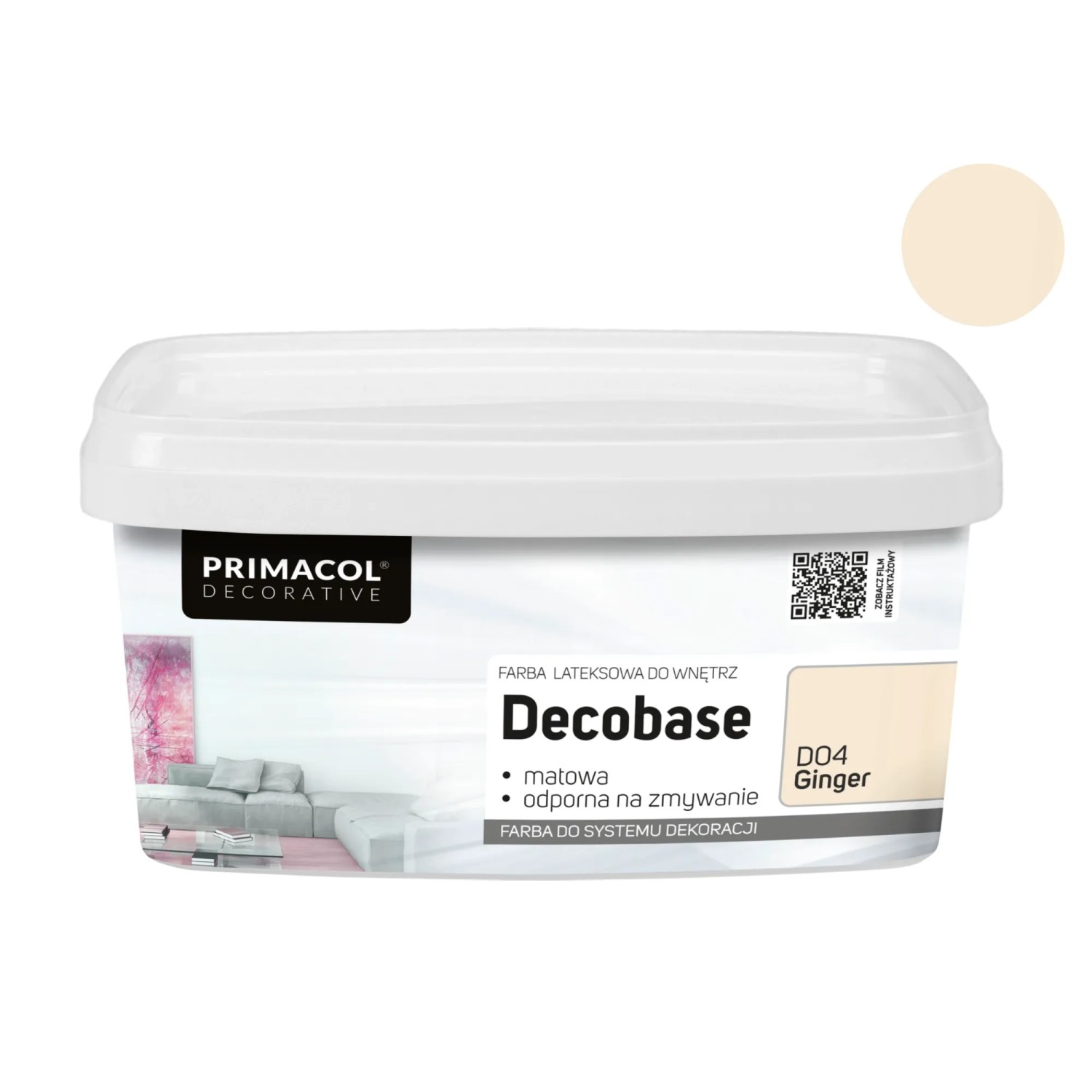 Primacol Emulsja lateksowa Decobase Ginger 1 l