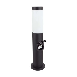 Struhm Lampa ogrodowa TUBER z gniazdkiem C 1xE27 20W IP44 45cm czarna