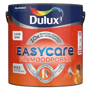 Wiadro z pomarańczową farbą Dulux Easycare do wnętrz. Odporna na plamy i szorowanie.