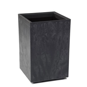 Kwietnik Karo beton czarny recycled wym. 40x40x60 cm