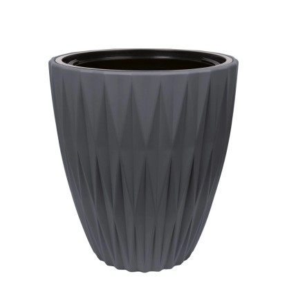 Doniczka z wkładem Caro antracytowa wys. 42 cm - 40 cm