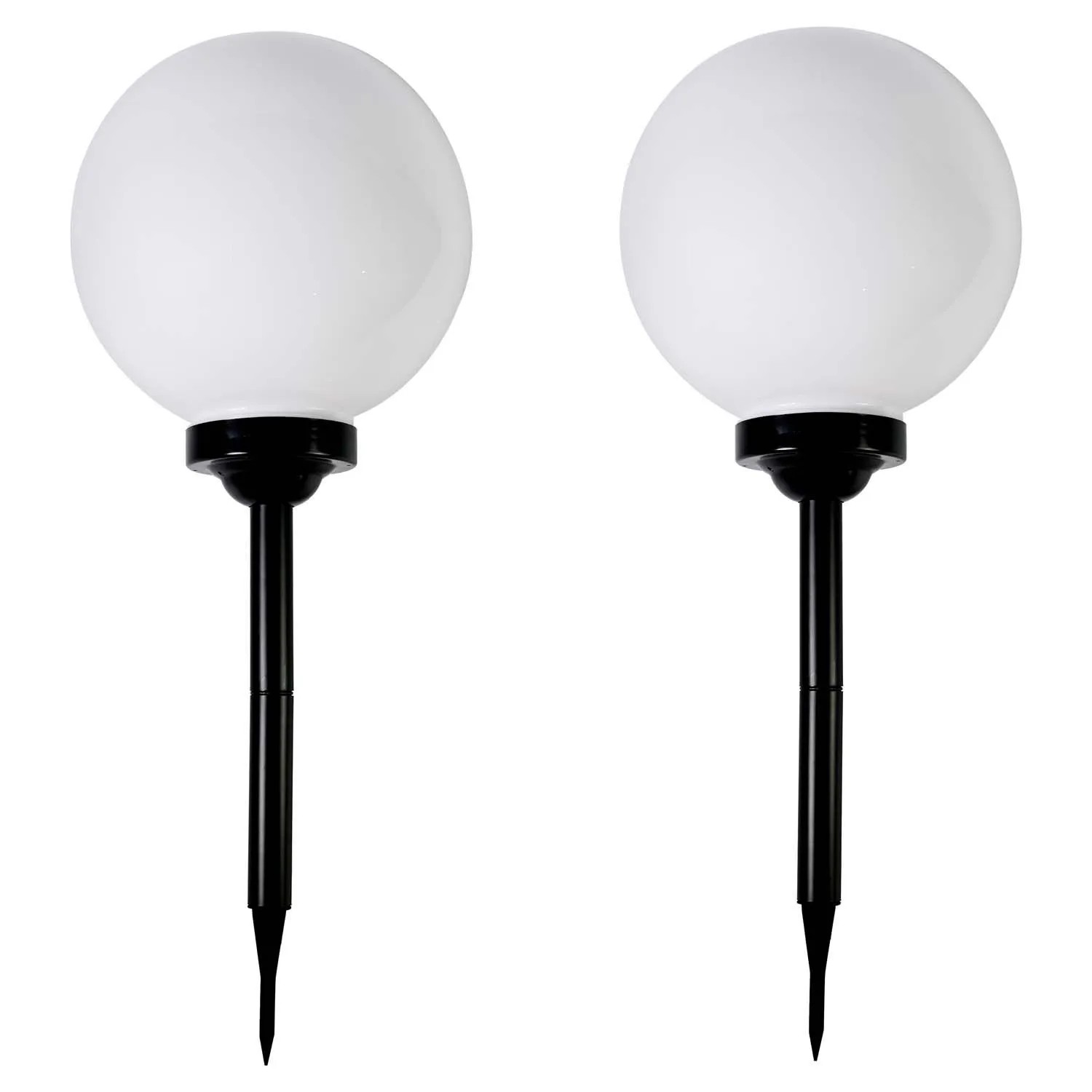 4iQ Zestaw 2 solarnych LED ZENIT czarnych śr. 30 cm