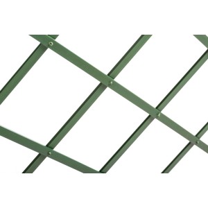 Zbliżenie na zieloną kratkę do ogrodu i pergoli.