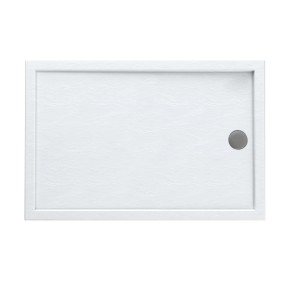 Brodzik prostokątny Schedpol Larix 80x100x4,5 cm biały strukturalny