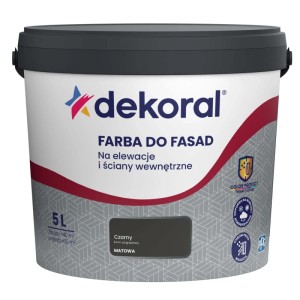 Farba elewacyjna Dekoral Polinit do fasad 5 l czarna