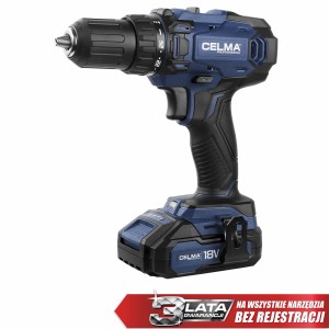 Wiertarko-wkrętarka akumulatorowa CELMA, niebiesko-czarna. Mocne wkrętarki dla majsterkowiczów i profesjonalistów.