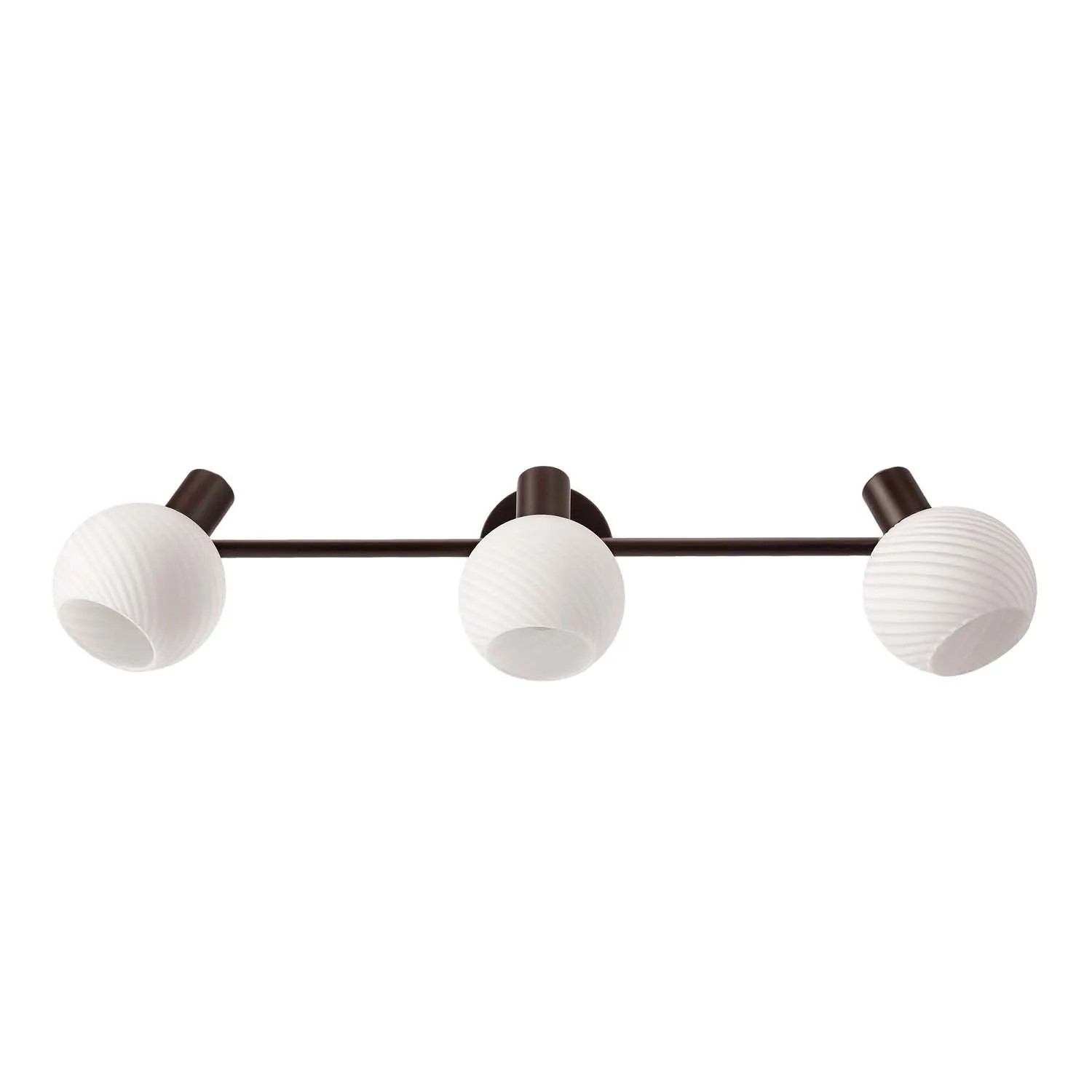 Candellux lampa sufitowa GRANO czekoladowa 3xE14 40W klosz biały