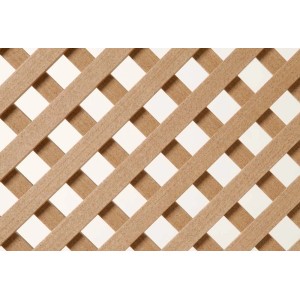 Drewniana kratka do ogrodu i pergoli, wzór diagonalny.