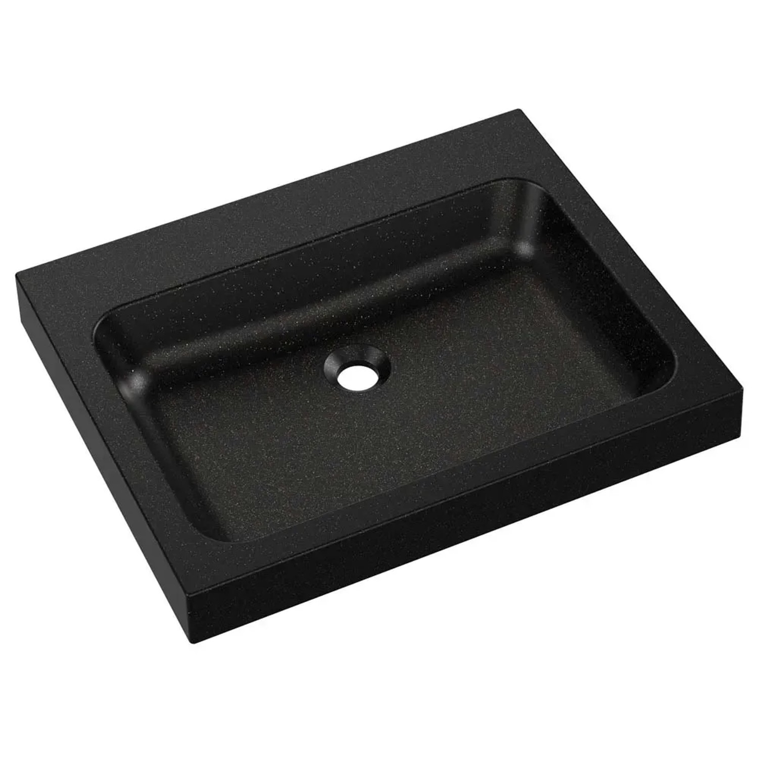 Umywalka MILET Granitowa gold black 49 x 61 x 9 cm