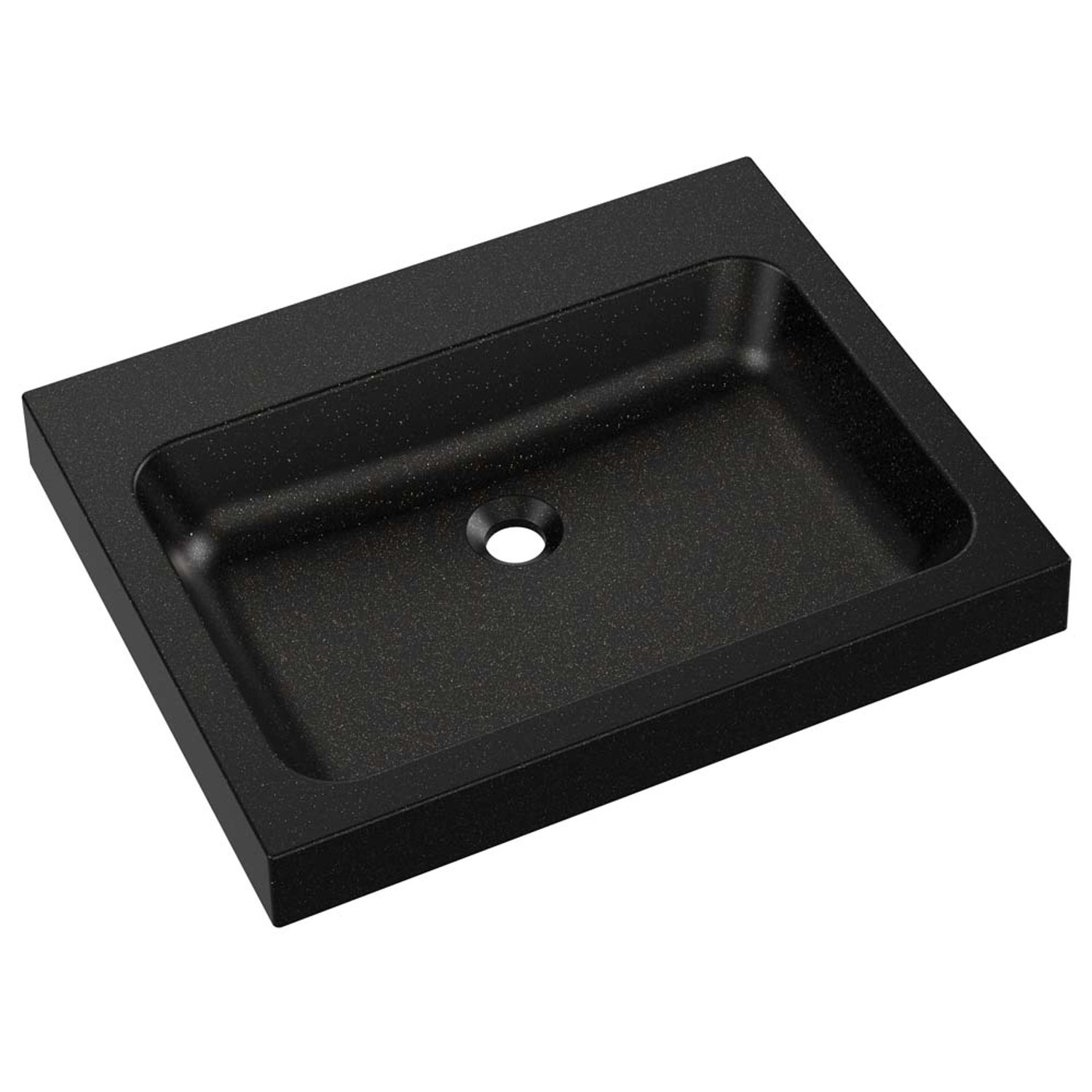 Umywalka MILET Granitowa gold black 49 x 61 x 9 cm