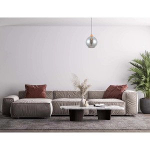 Italux Lampa wisząca Potan 1xE27 25W drewno