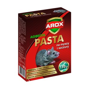 Opakowanie pasty na myszy Arox Pasta, 150g. Skuteczna kontrola myszy.