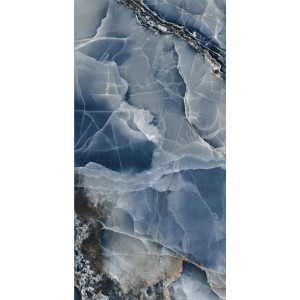 Niebieska płytka podłogowa z efektem marmuru, t.b.t.